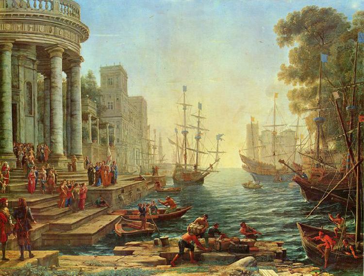 Claude Lorrain Seaport with the Embarkation of Saint Ursula China oil painting art